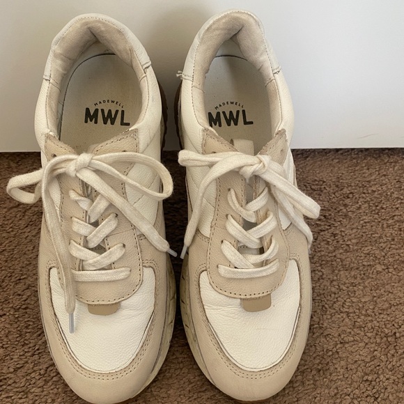 Madewell Kick-Off trainers. Neutral color block size 7 - Picture 6 of 6